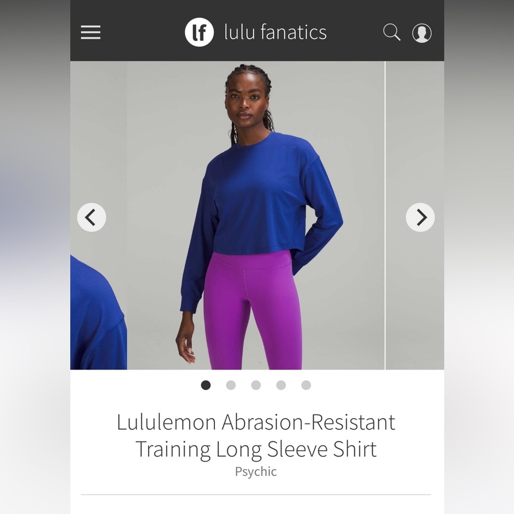 Lululemon Abrasion Resistant Training tee